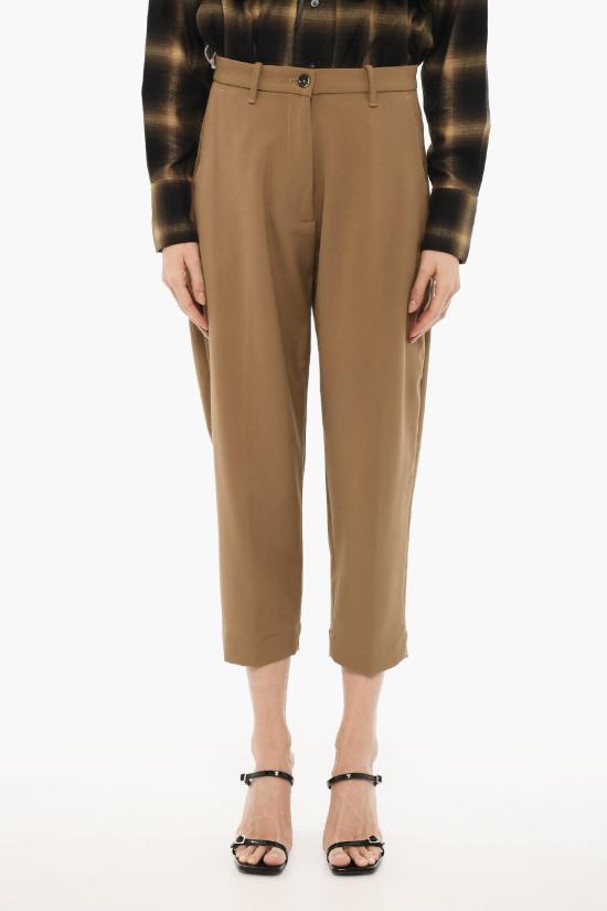  나인인더모닝 크롭 팬츠 IE54D17CAM Brown