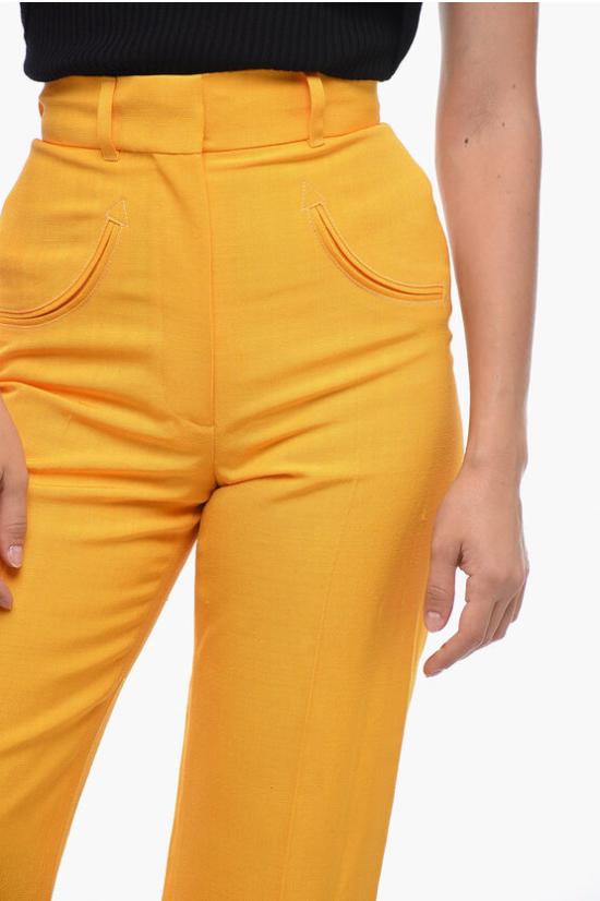  카사블랑카 스트레이트 팬츠 WS23 TR 134 01VI CI Yellow - CASABLANCA