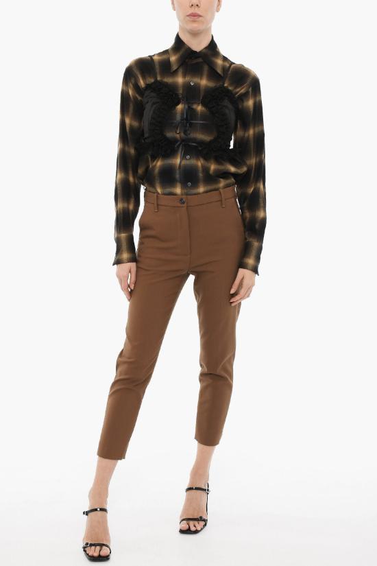  나인인더모닝 크롭 팬츠 MT81B03BIS Brown - NINE IN THE MORNING