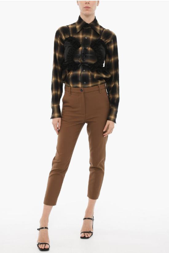  나인인더모닝 크롭 팬츠 MT81B03BIS Brown - NINE IN THE MORNING