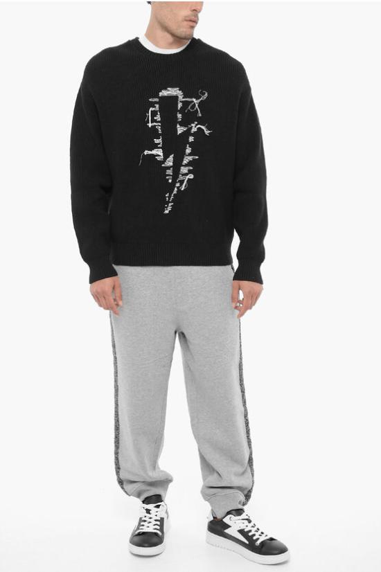  닐바렛 스웨터 NBV7MA159A V608 021 Black - NEIL BARRETT