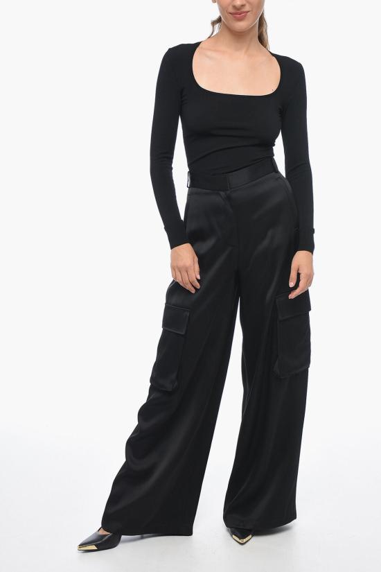  베르사체 스트레이트 팬츠 1009844 1A06838 1B000 Black - VERSACE