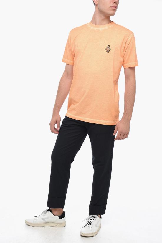  마르셀로 불론 반팔 티셔츠 CMAA018S23 JER008 2025 Orange - MARCELO BURLON