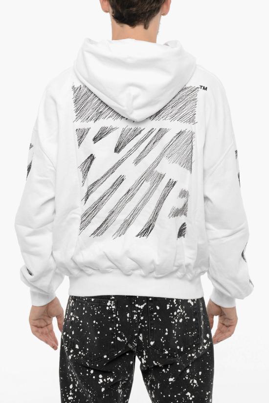  오프화이트 후드 티셔츠 OMBB110S23FLE0050110 White - OFF WHITE
