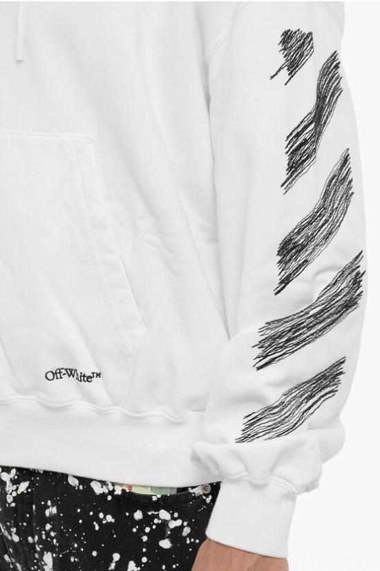  오프화이트 후드 티셔츠 OMBB110S23FLE0050110 White - OFF WHITE