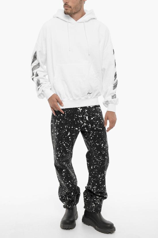  오프화이트 후드 티셔츠 OMBB110S23FLE0050110 White - OFF WHITE