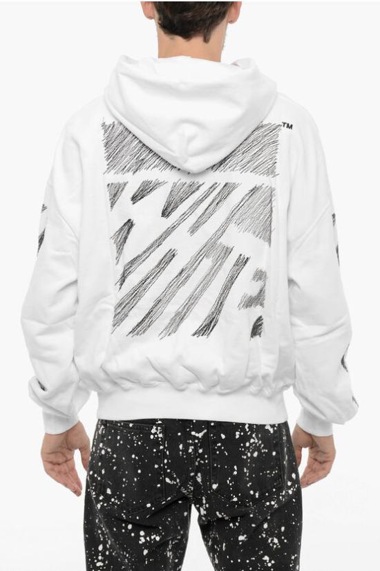  오프화이트 후드 티셔츠 OMBB110S23FLE0050110 White - OFF WHITE