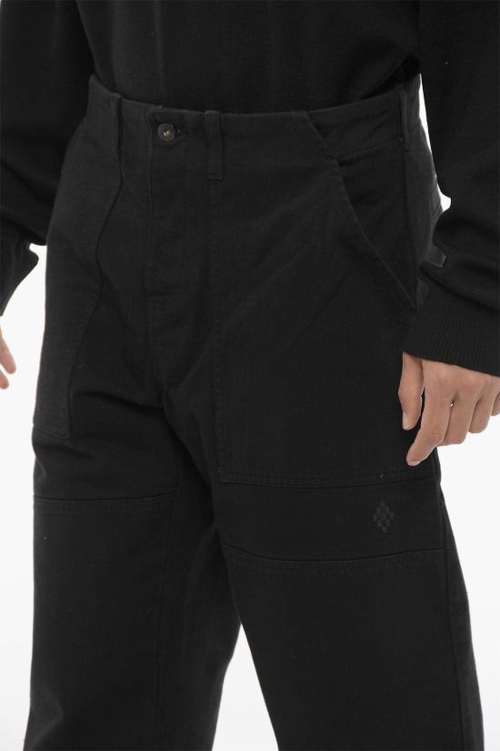  마르셀로 불론 스트레이트 팬츠 CMCA180F23FAB0011010 Black - MARCELO BURLON