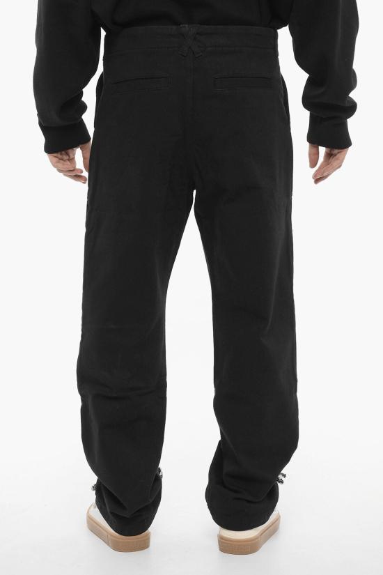  마르셀로 불론 스트레이트 팬츠 CMCA180F23FAB0011010 Black - MARCELO BURLON