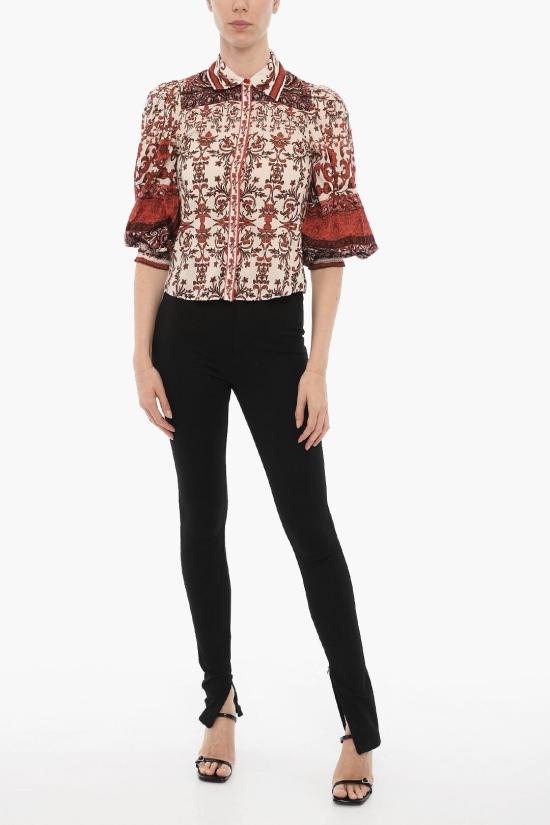  앨리스 앤 올리비아 블라우스 CC306P20016 P123 Bianco Rosso - ALICE & OLIVIA