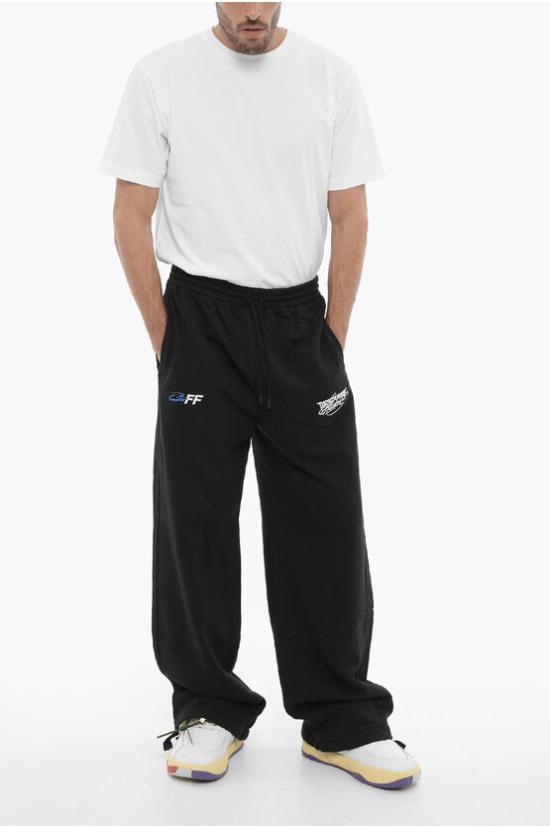  오프화이트 트레이닝/조거 팬츠 OMCH044S23FLE0031001 - OFF WHITE