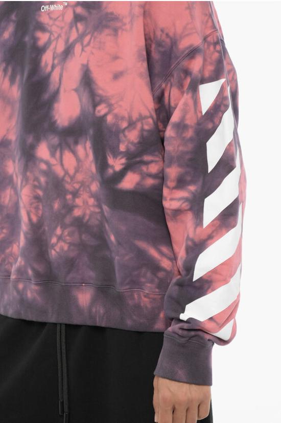  오프화이트 긴팔 티셔츠 OMBA054F22FLE0083401 Rosa Viola - OFF WHITE