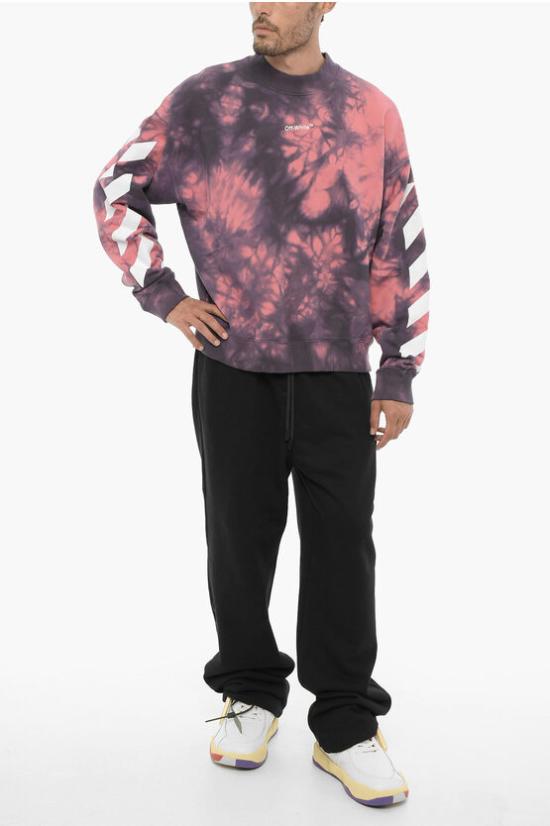  오프화이트 긴팔 티셔츠 OMBA054F22FLE0083401 Rosa Viola - OFF WHITE