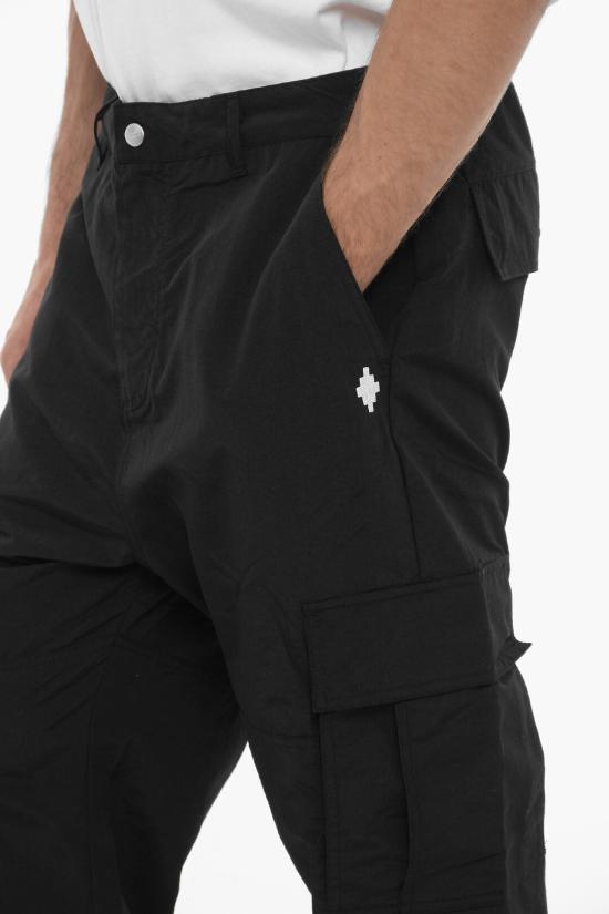  마르셀로 불론 카고 팬츠 CMCF014F23FAB0011001 Black - MARCELO BURLON