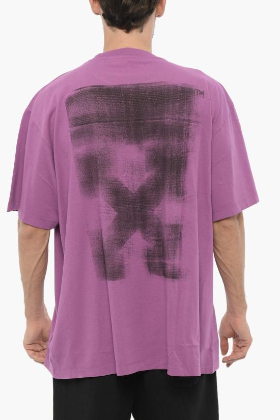  오프화이트 반팔 티셔츠 OMAA038S23JER0023610 Violet - OFF WHITE