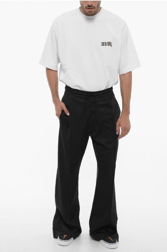  마르셀로 불론 트레이닝/조거 팬츠 CMCJ002F23JER0011011 Black - MARCELO BURLON