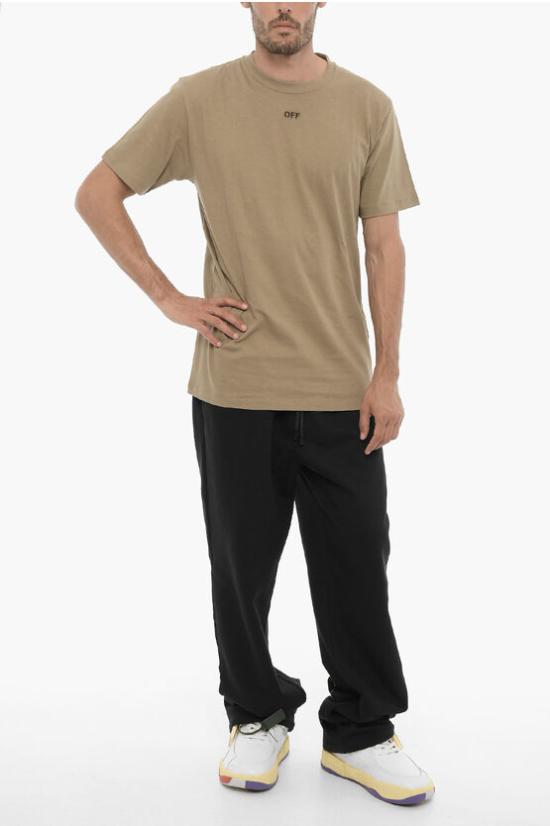  오프화이트 반팔 티셔츠 OMAA027F23JER0086110 Beige - OFF WHITE