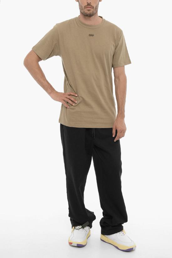  오프화이트 반팔 티셔츠 OMAA027F23JER0086110 Beige - OFF WHITE