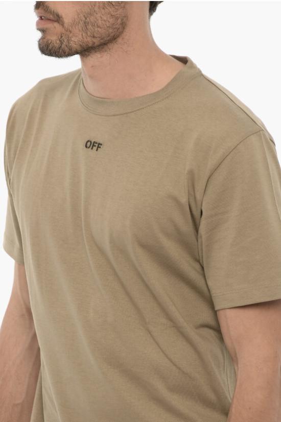  오프화이트 반팔 티셔츠 OMAA027F23JER0086110 Beige - OFF WHITE