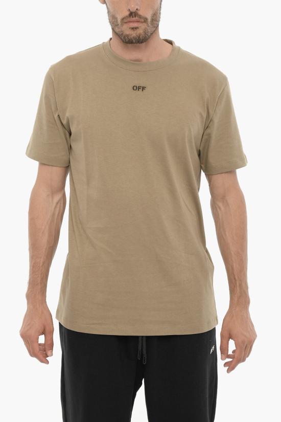  오프화이트 반팔 티셔츠 OMAA027F23JER0086110 Beige