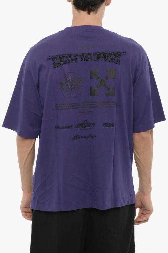  오프화이트 반팔 티셔츠 OMAA120S23JER0073710 Violet - OFF WHITE