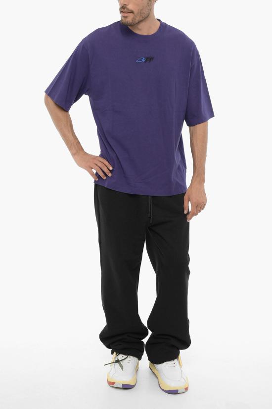  오프화이트 반팔 티셔츠 OMAA120S23JER0073710 Violet - OFF WHITE