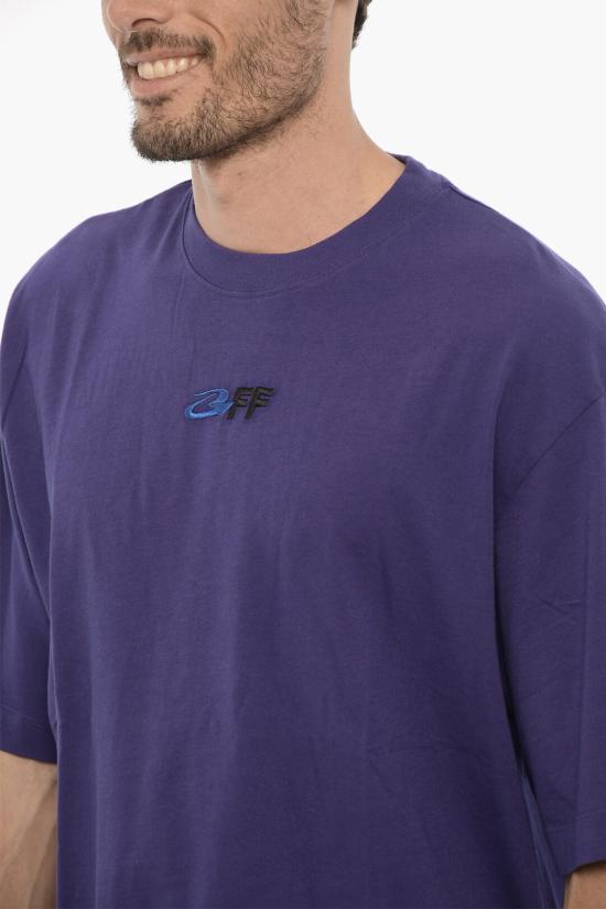  오프화이트 반팔 티셔츠 OMAA120S23JER0073710 Violet - OFF WHITE