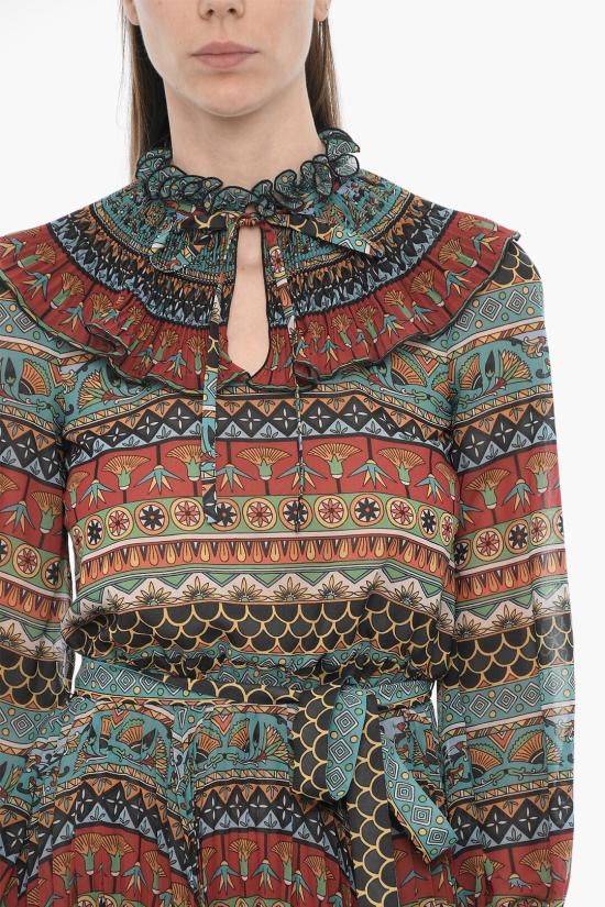  라 더블제이 미디 원피스 DRE0580 CHF001GIZ01 BU08 Multicolor - LA DOUBLEJ