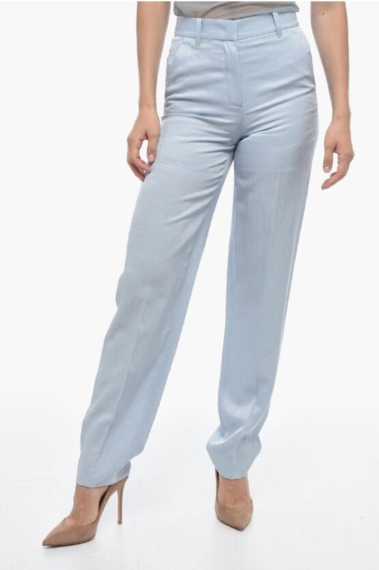  크리지아 스트레이트 팬츠 J1DE20095 TRIAC FLAX 78 Light blue