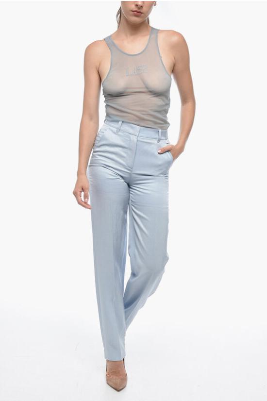  크리지아 스트레이트 팬츠 J1DE20095 TRIAC FLAX 78 Light blue - KRIZIA