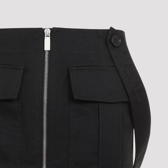 24FW 오프화이트 숏 스커트 OWCY001F24FAB001 1010 BLACK - OFF WHITE