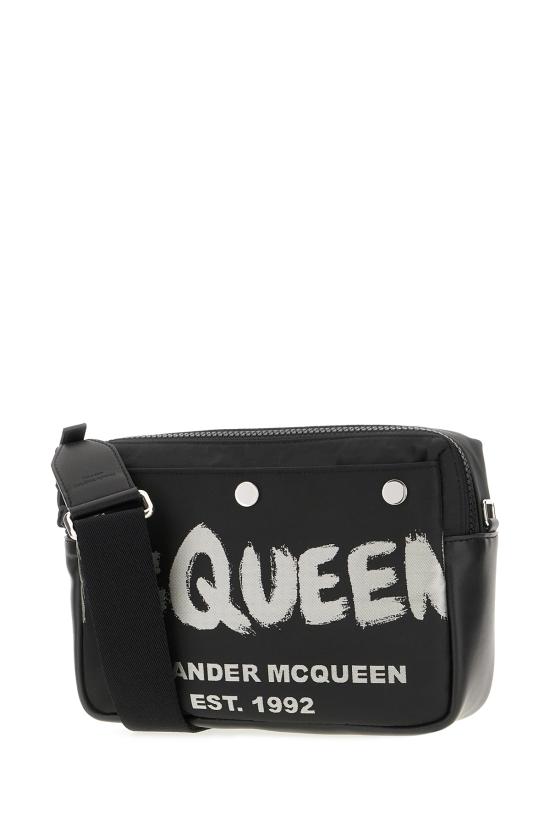  알렉산더 맥퀸 클러치/파우치 7917721AAS3 1095 BLACK OFF WHITE - ALEXANDER MCQUEEN