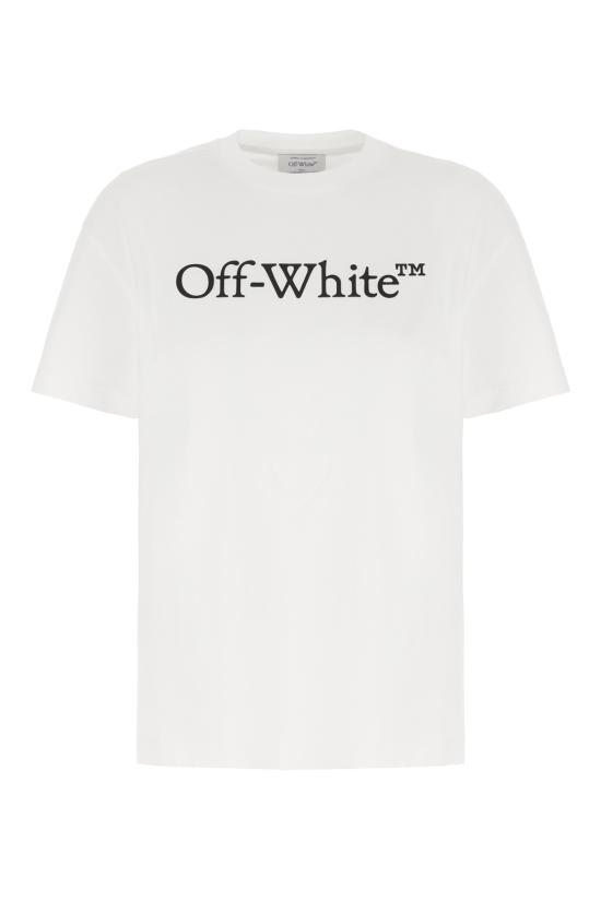 25SS 오프화이트 반팔 티셔츠 OWAA089C99JER003 0110 WHITE BLACK