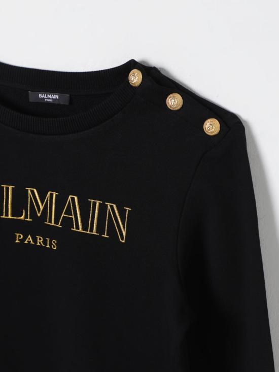 25FW [키즈] 발망 티셔츠 BV4B10Z0081 930OR Black - BALMAIN