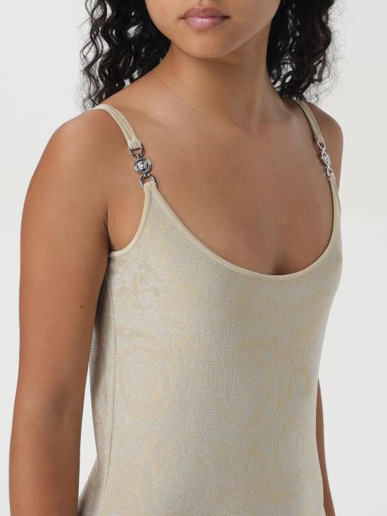 25FW 베르사체 숏 원피스 10156651A10004 1KD70 Sand - VERSACE