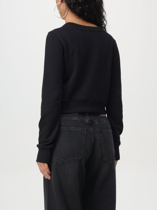 25FW 디젤 F 슬리미 Od 컷아웃 로고 크롭 스웨트셔츠 A099310GRAC 9XX Black - DIESEL