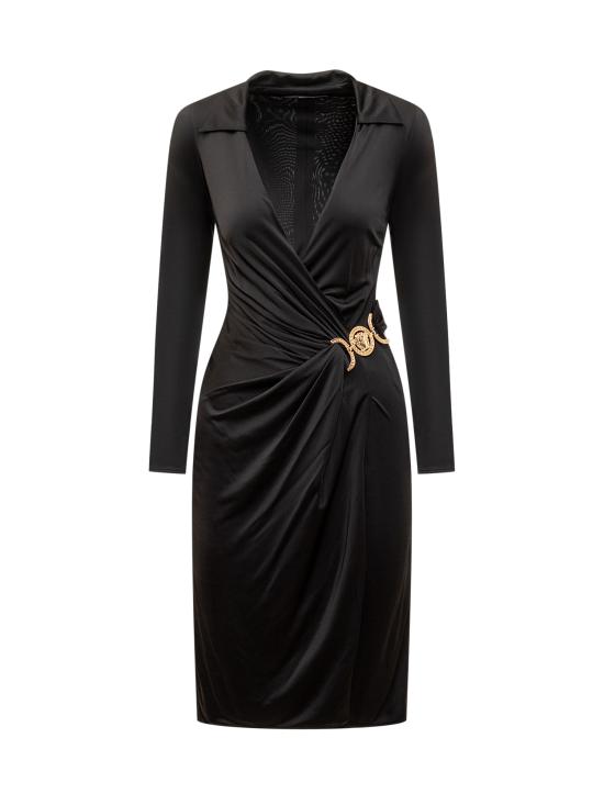 24FW 베르사체 미디 원피스 10164121A10183 1B000 BLACK