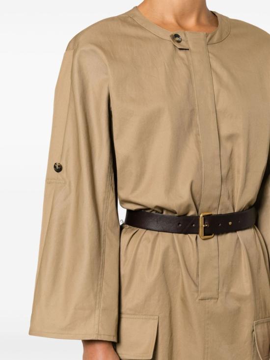  생로랑 미디 원피스 786339 Y3A99 2611 BEIGE FONCE - SAINT LAURENT