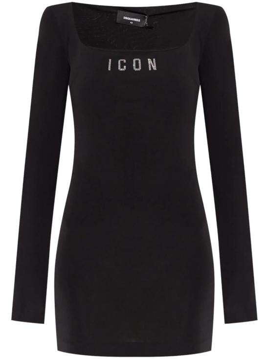 24FW 디스퀘어드2 숏 원피스 S80CT0043 S24588 900 BLACK Black