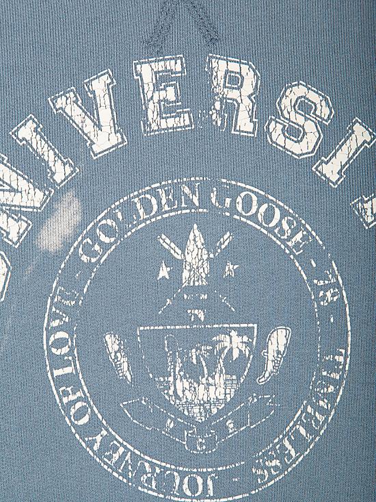 24FW 골든구스 긴팔 티셔츠 GWP01787 P001631 50877 50877 WINDWARD BLUE HERITAGE WHITE - GOLDEN GOOSE