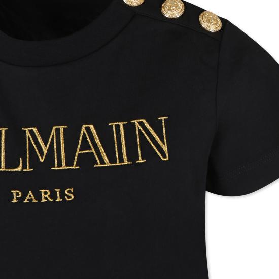 24FW [키즈] 발망 티셔츠 BV8B91 Z0082 930OR BLACK - BALMAIN