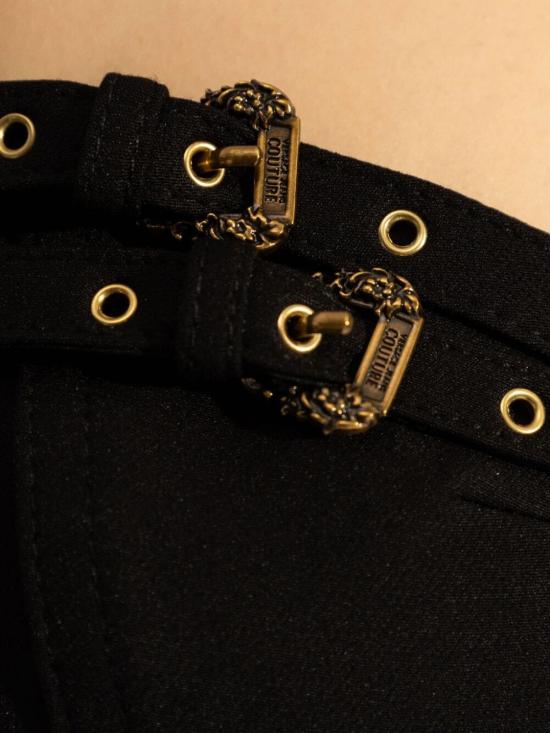 24FW 베르사체 미디 원피스 77 HAO935 N0394 899 BLACK - VERSACE