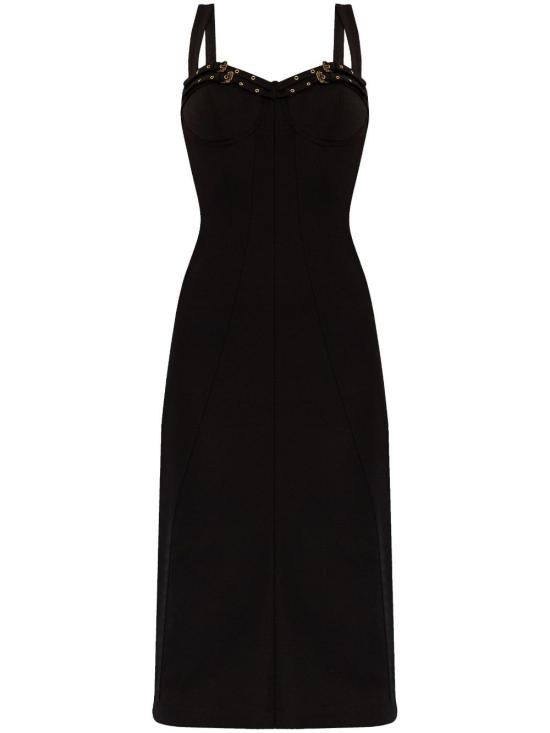 24FW 베르사체 미디 원피스 77 HAO935 N0394 899 BLACK