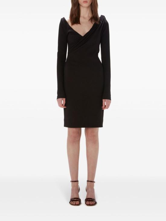24FW JW앤더슨 미디 원피스 DR0446 PG1573 999 BLACK - JW ANDERSON