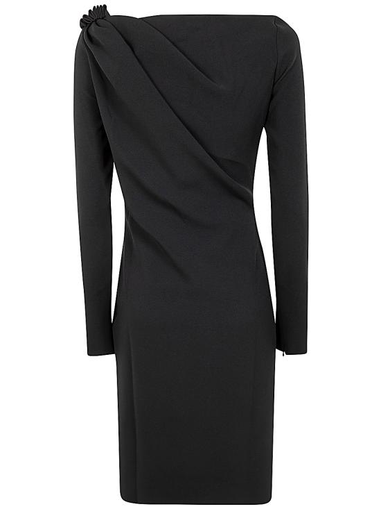 24FW JW앤더슨 미디 원피스 DR0446 PG1573 999 BLACK - JW ANDERSON