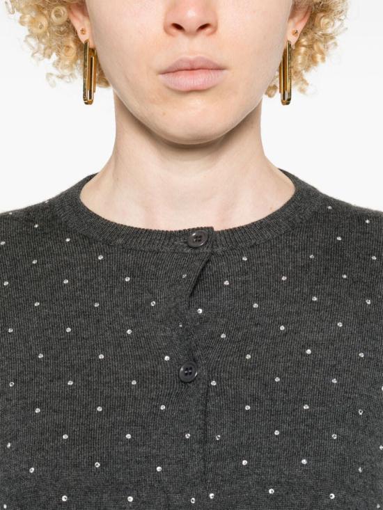  파비아나 필리피 크리스털 장식 가디건 MAD214F377 I931 8186 ANTHRACITE - FABIANA FILIPPI
