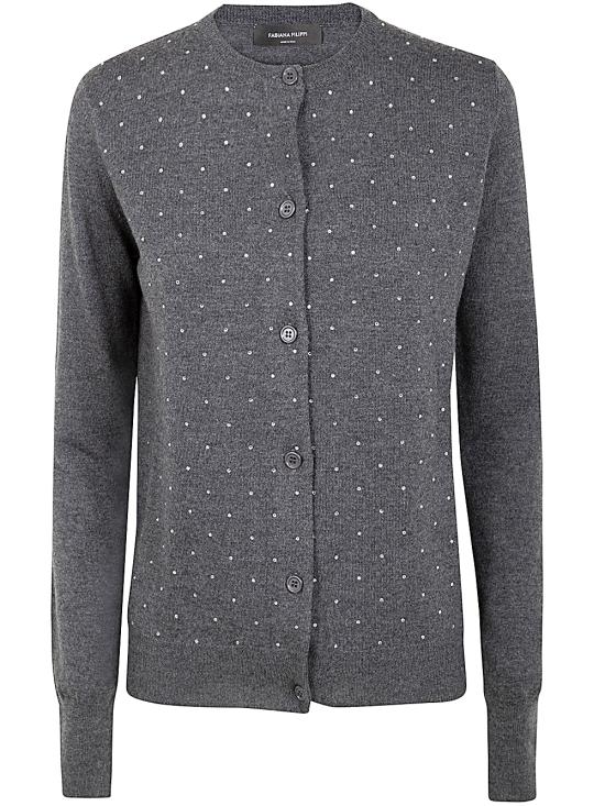  파비아나 필리피 크리스털 장식 가디건 MAD214F377 I931 8186 ANTHRACITE