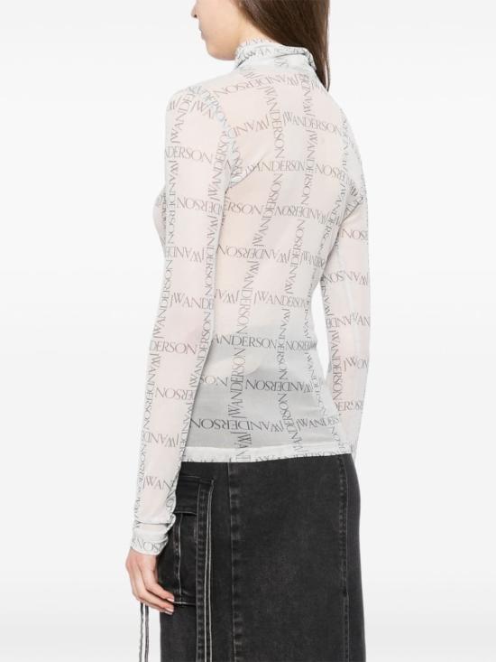 24FW JW앤더슨 터틀넥 JO0224 PG1615 002 OFF WHITE LOGO - JW ANDERSON