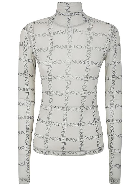 24FW JW앤더슨 터틀넥 JO0224 PG1615 002 OFF WHITE LOGO