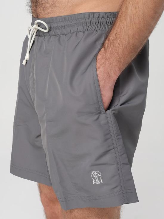 26SS 브루넬로 쿠치넬리 로고 스윔 팬츠 MW817043 CYN15 Grey - BRUNELLO CUCINELLI